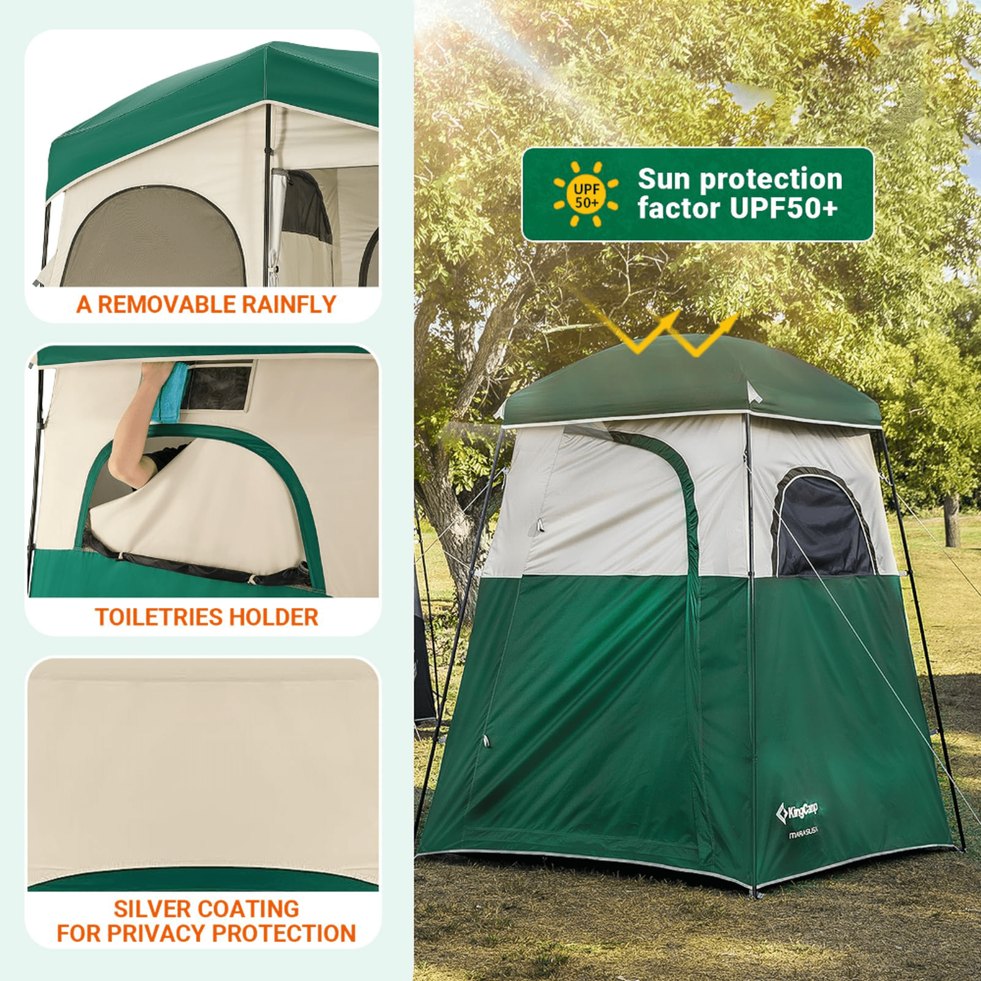KingCamp Single Privacy Shelter with Shower Bag