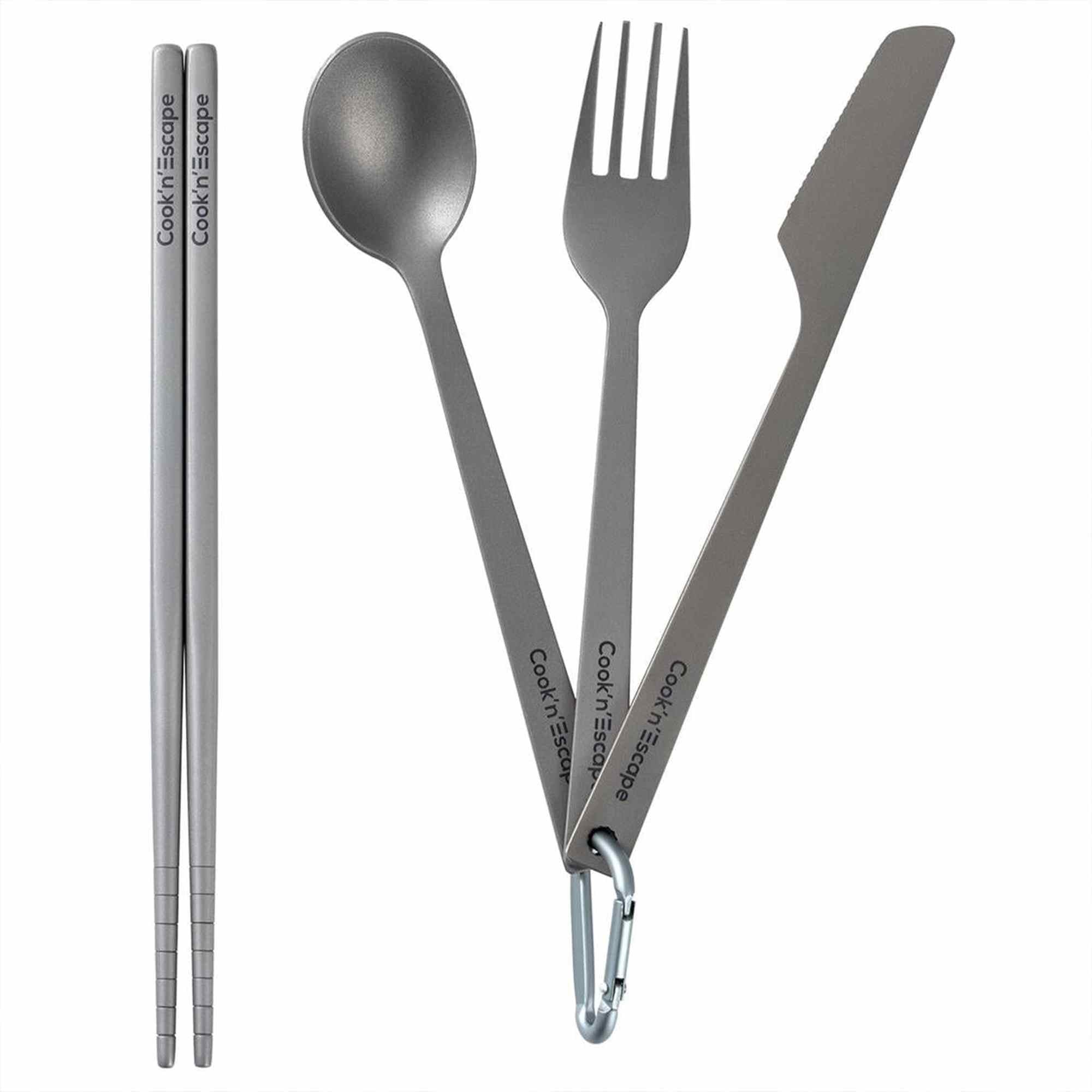 Cook'n'Escape 4-Piece Titanium Durable Cutlery Set