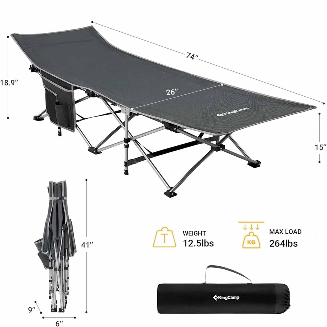 KingCamp Folding Camping Bed