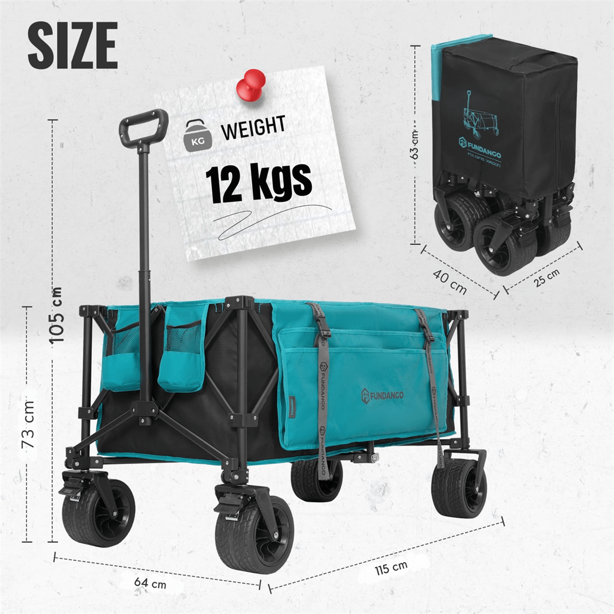 Fundango Heavy Duty Folding Beach Wagon