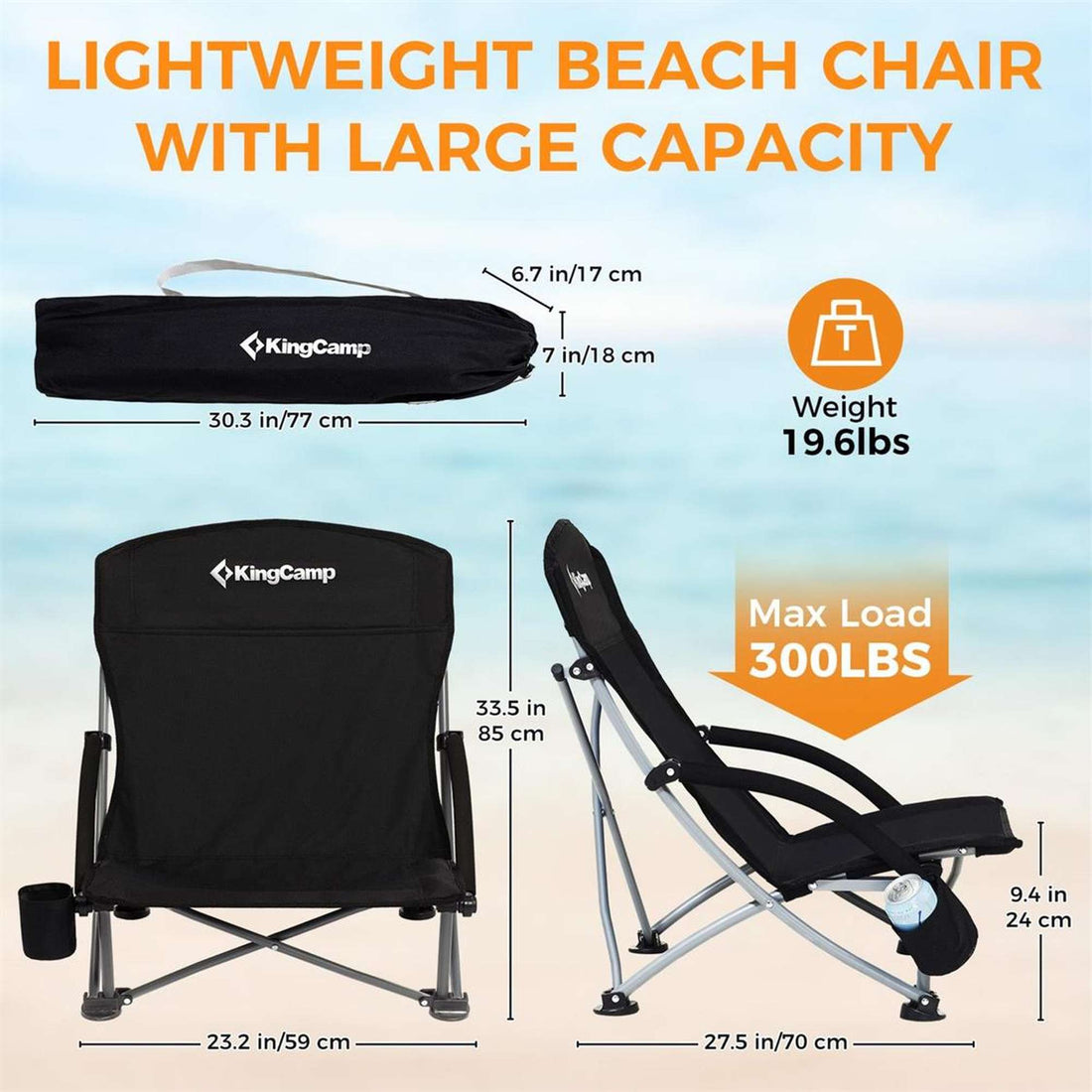 KingCamp Palona Folding Beach Chair