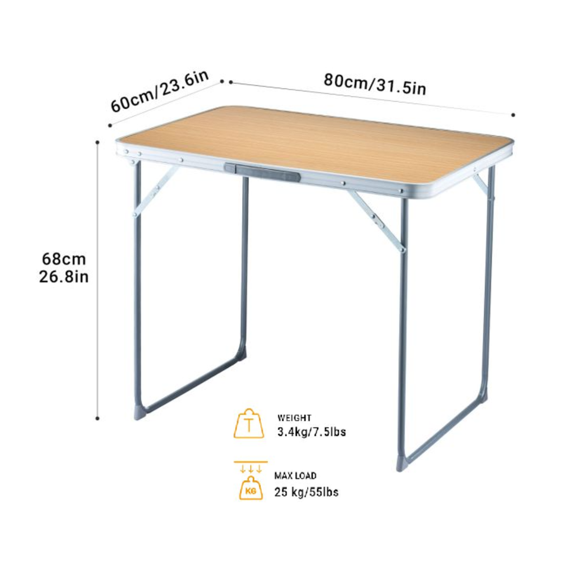FUNDANGO Portable Table Lightweight Foldable