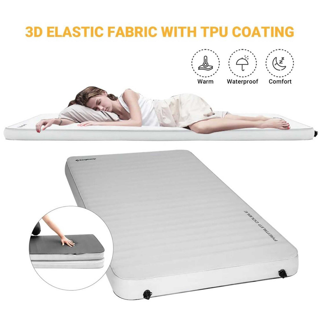 KingCamp Luxury 3D Double Self Inflating Mat