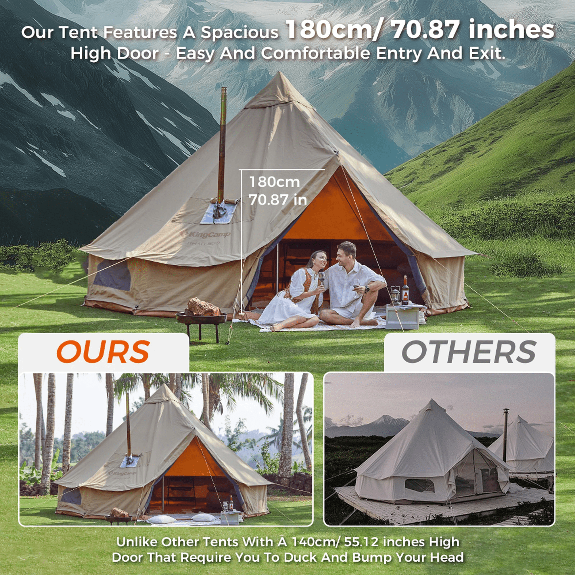 KingCamp KHAN 400 Canvas Bell Tent