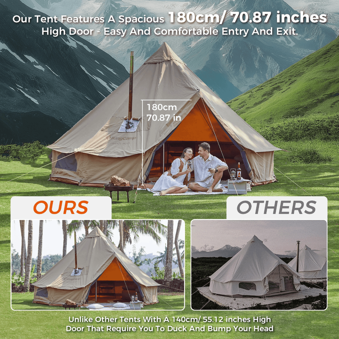 KingCamp KHAN 400 Canvas Bell Tent