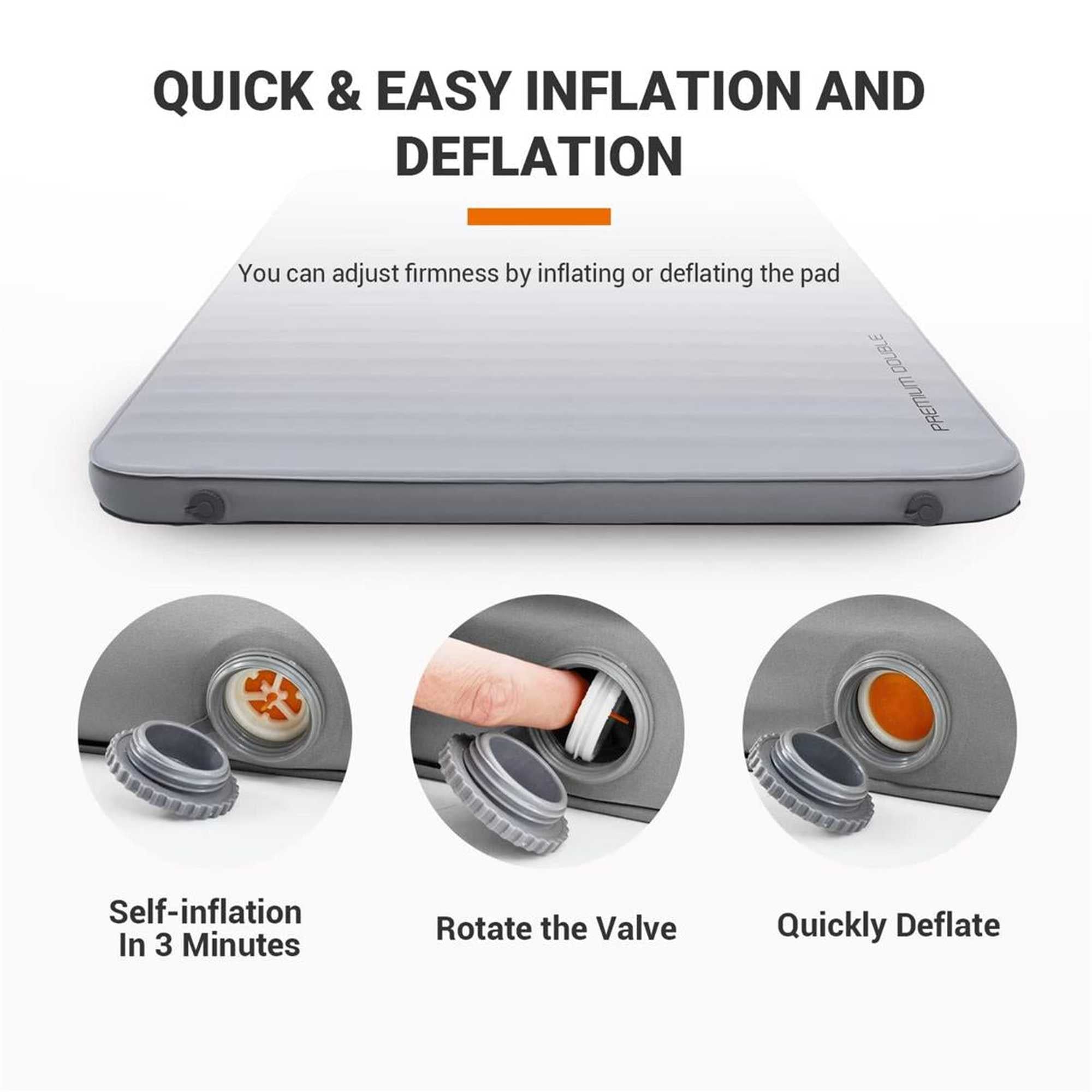 KingCamp Luxury 3D Double Self Inflating Mat