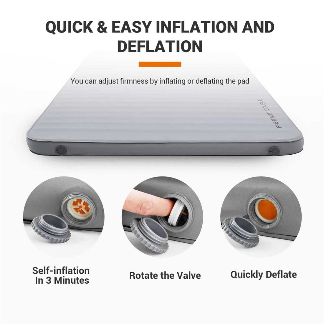 KingCamp Luxury 3D Double Self Inflating Mat