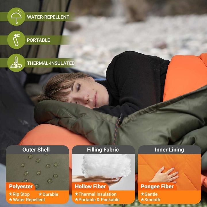 KingCamp HURON 250 Hooded Sleeping Bag