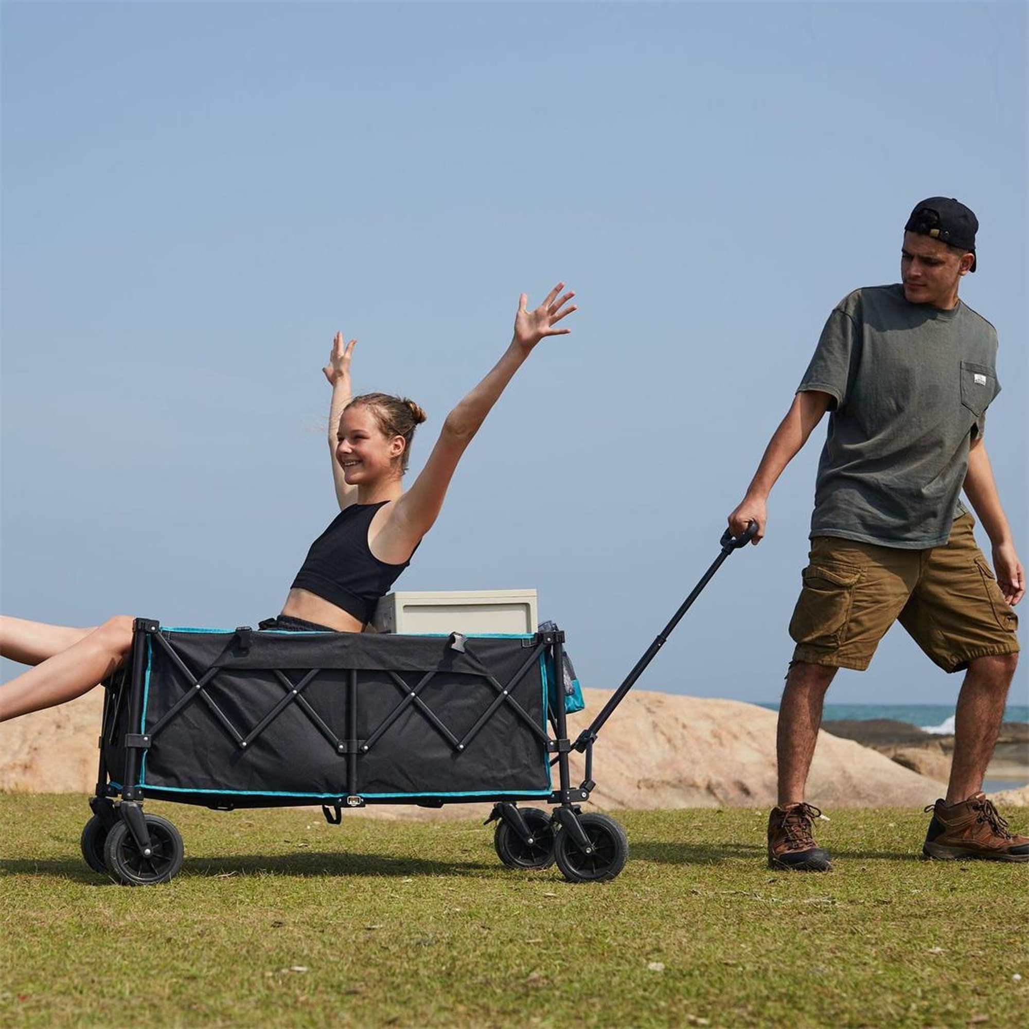 Fundango Heavy Duty Folding Beach Wagon