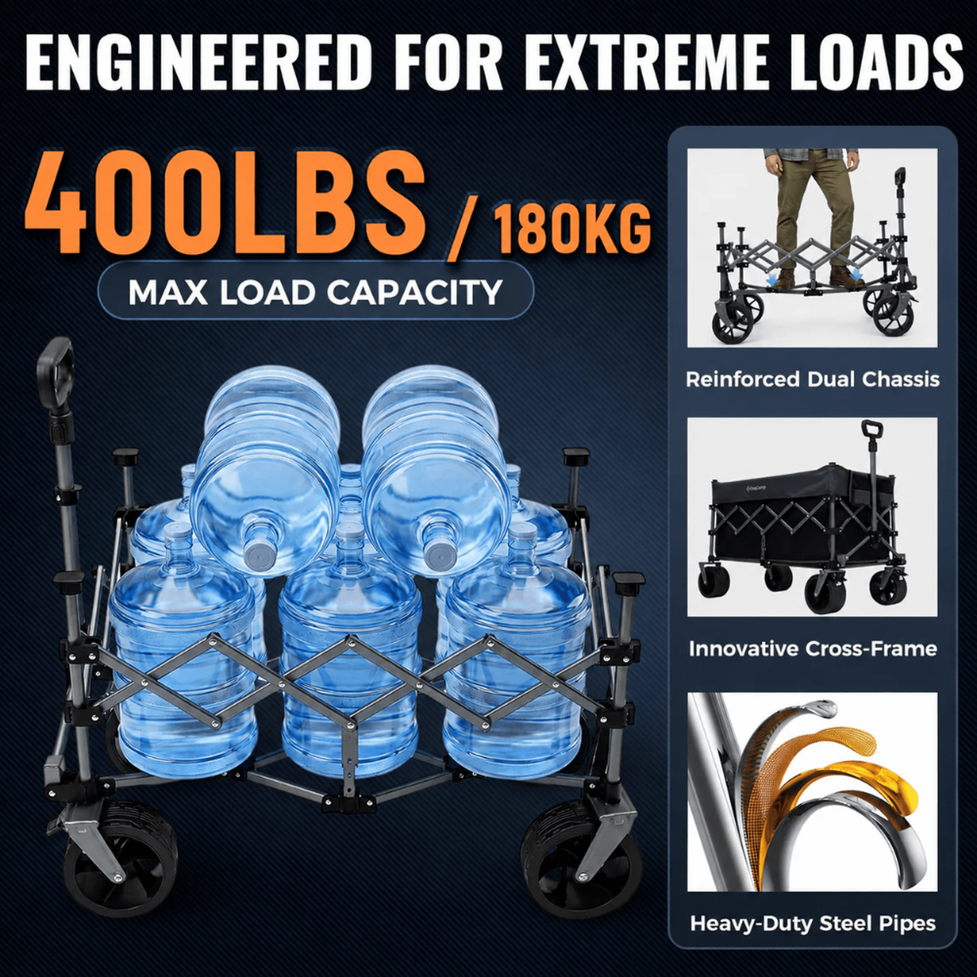 KingCamp Heavy Duty Folding Wagon