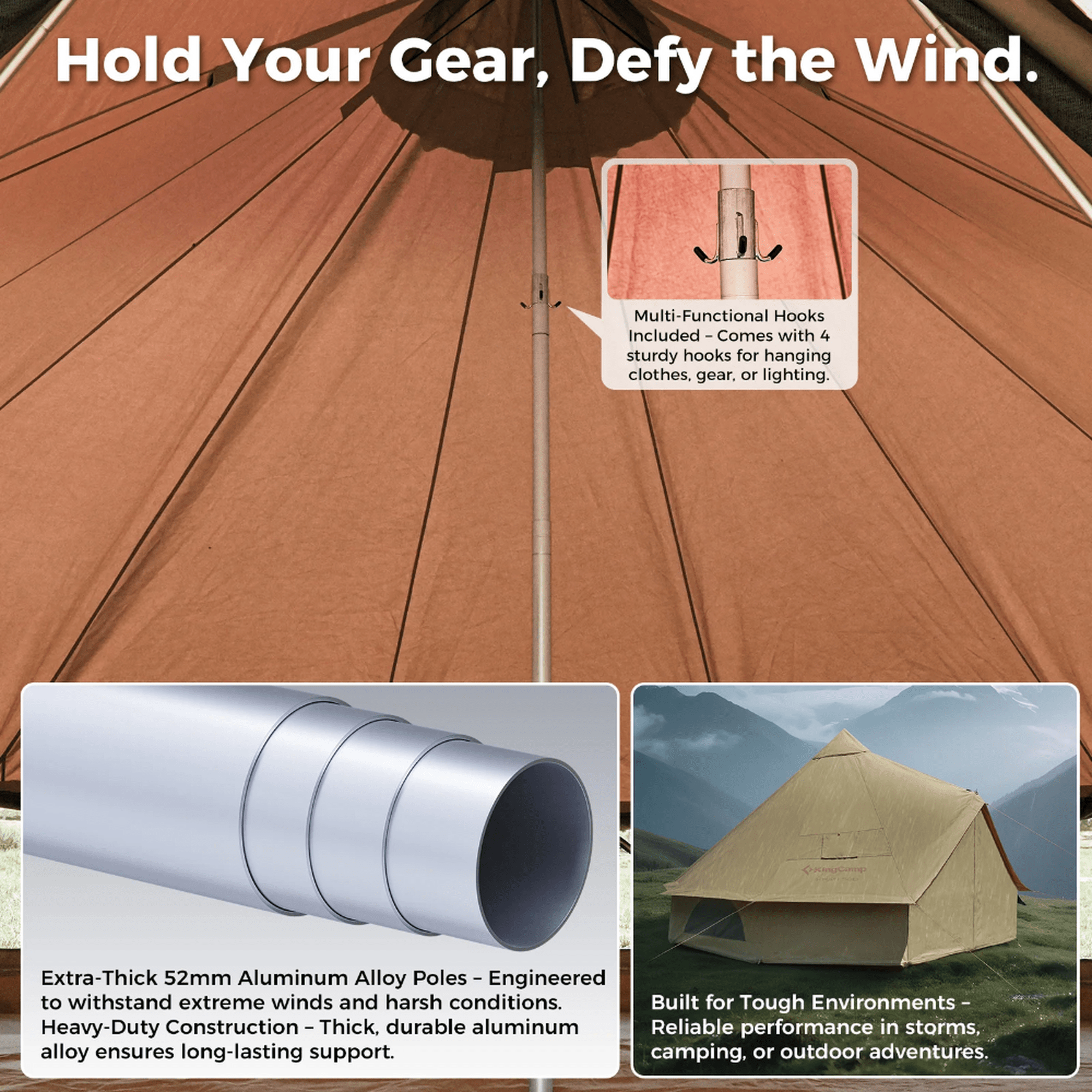 KingCamp KHAN 400 Canvas Bell Tent