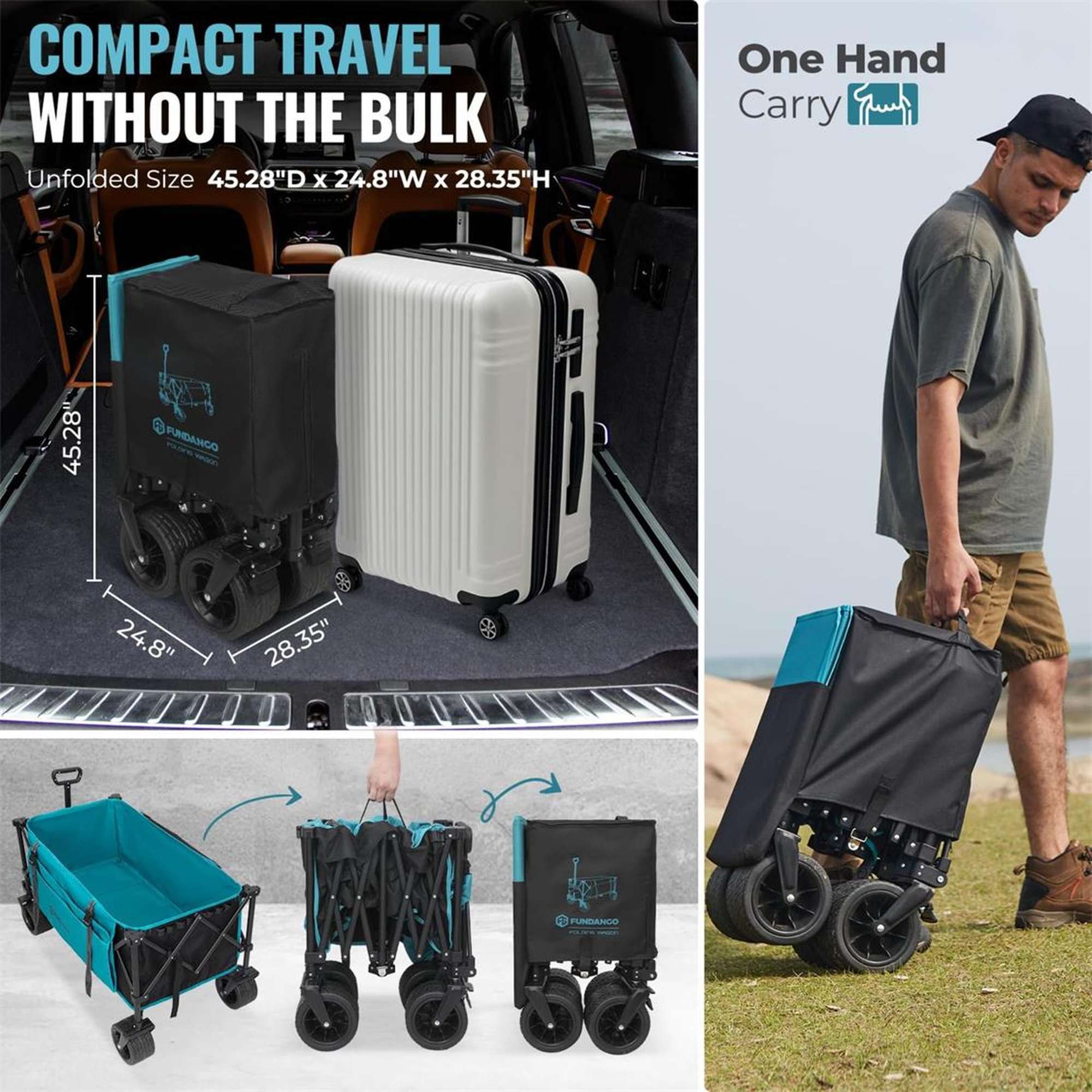 Fundango Heavy Duty Folding Beach Wagon