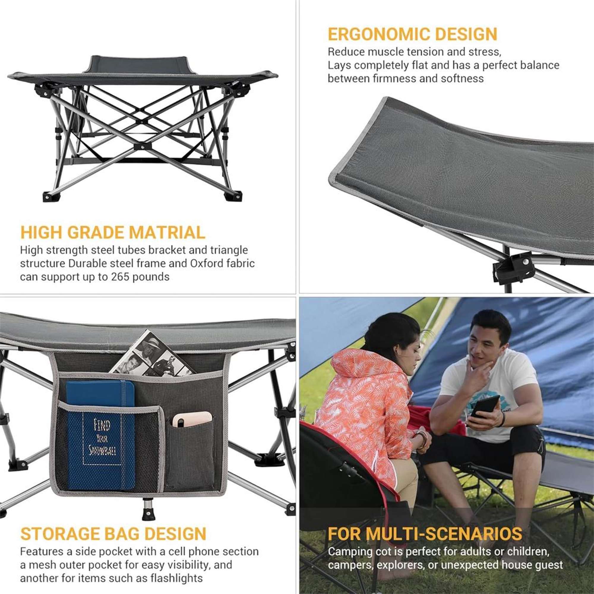 KingCamp Folding Camping Bed
