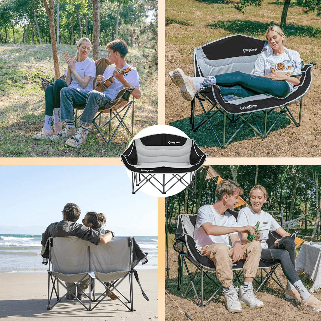 KingCamp Double Sofa Chair Camping Loveseat