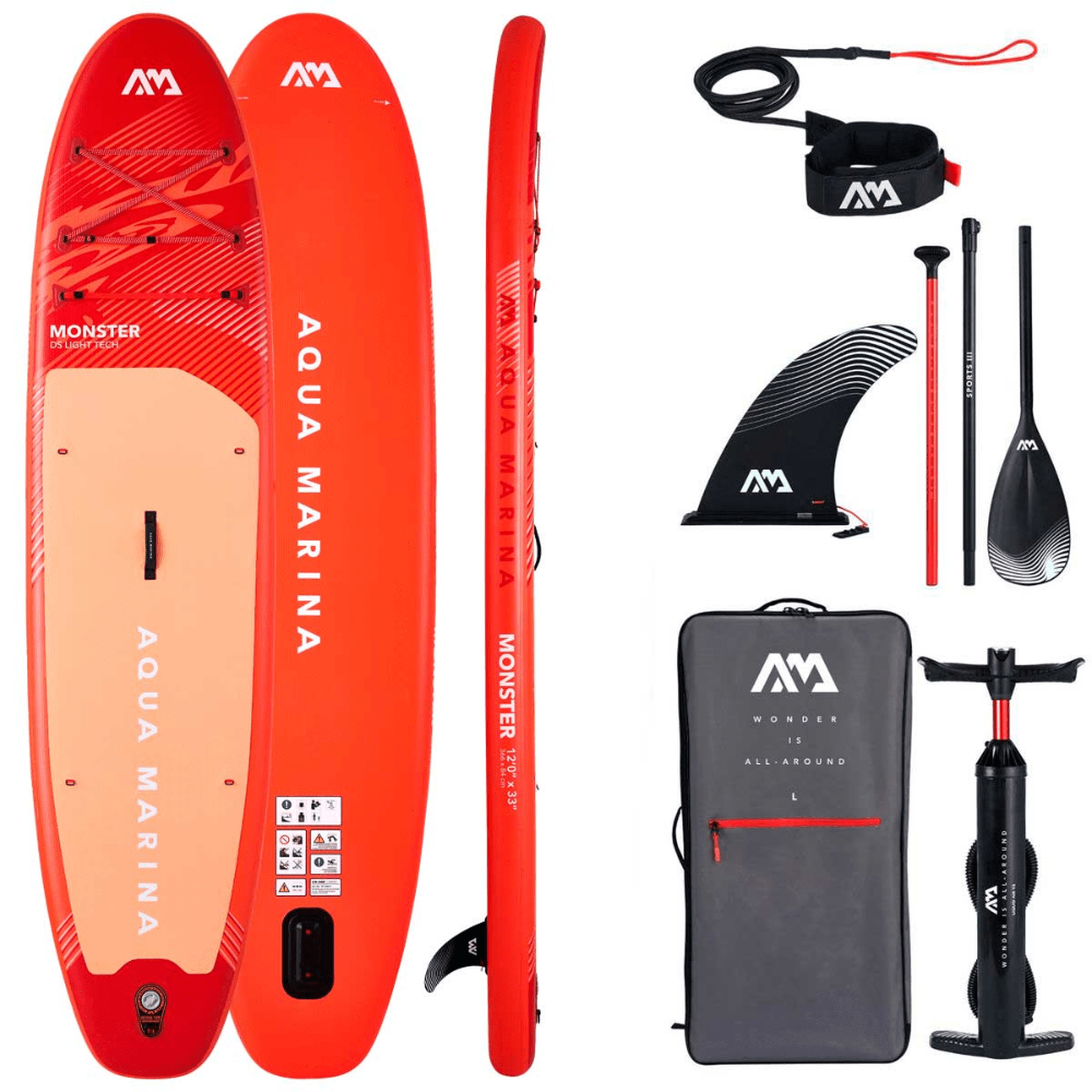 Aqua Marina Monster 12 foot iSUP Package 2027