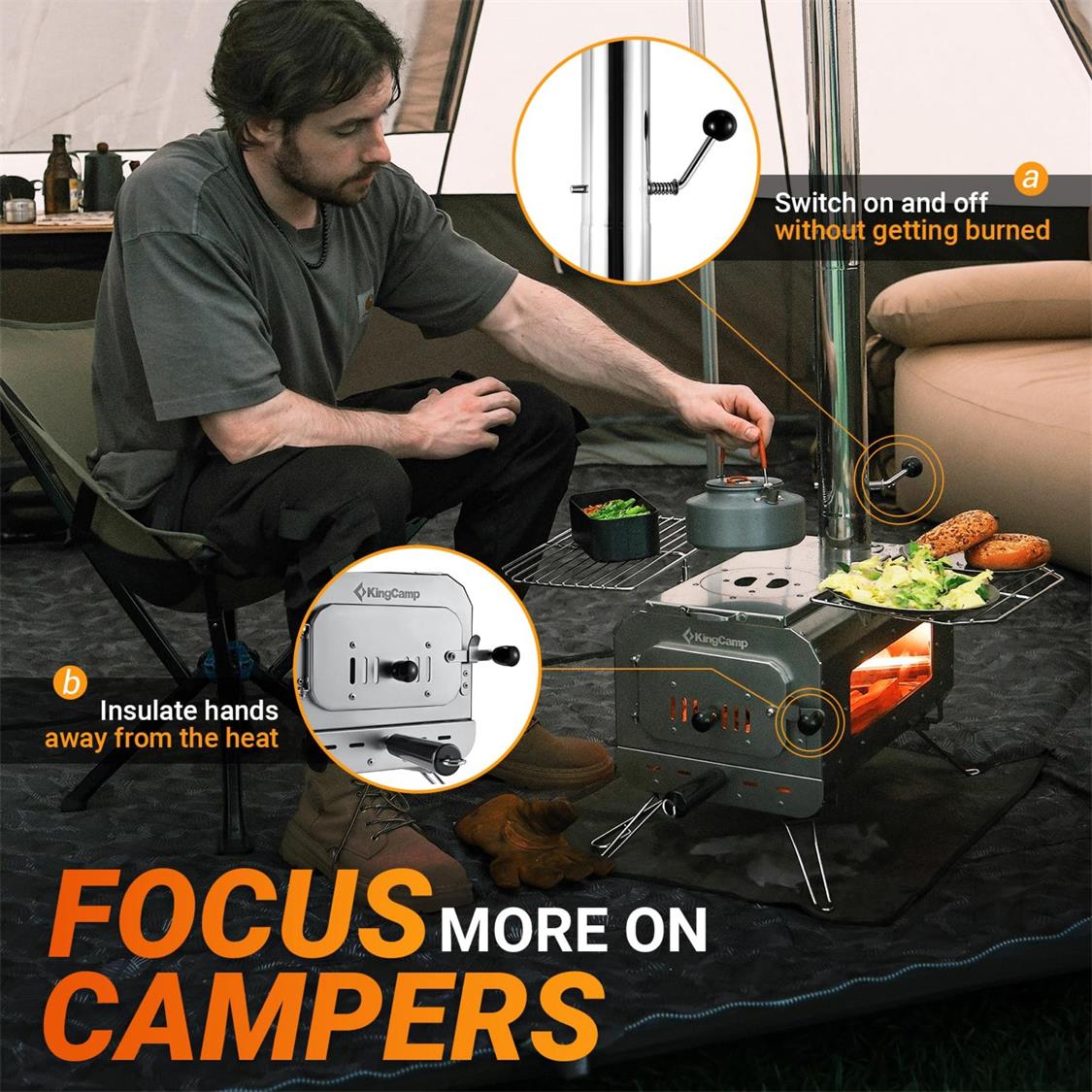 KingCamp Surefire Stove Stainless Steel
