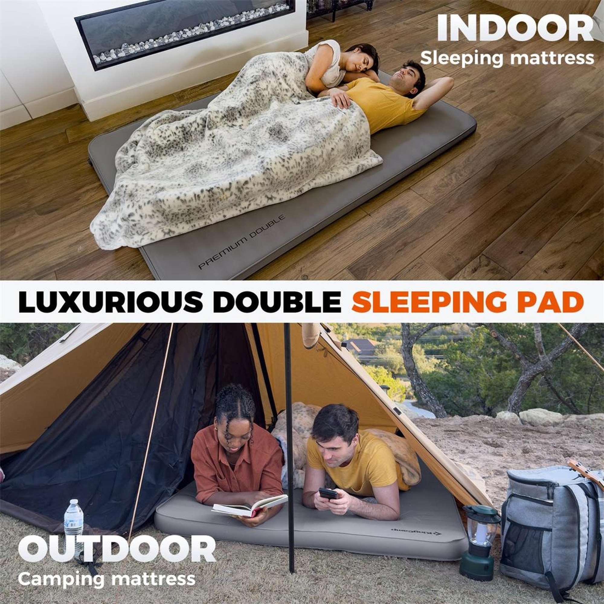 KingCamp Luxury 3D Double Self Inflating Mat