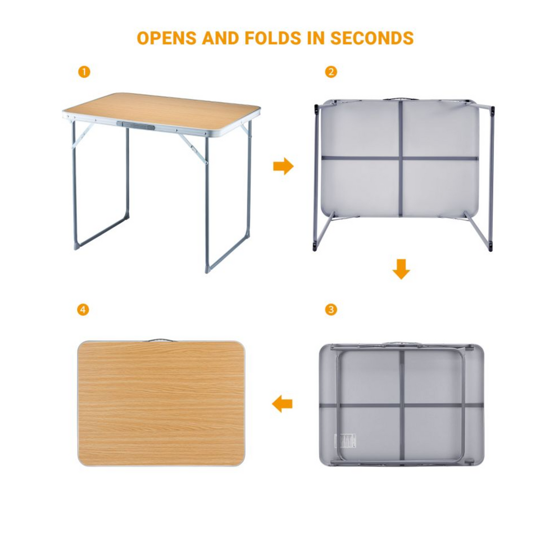 FUNDANGO Portable Table Lightweight Foldable
