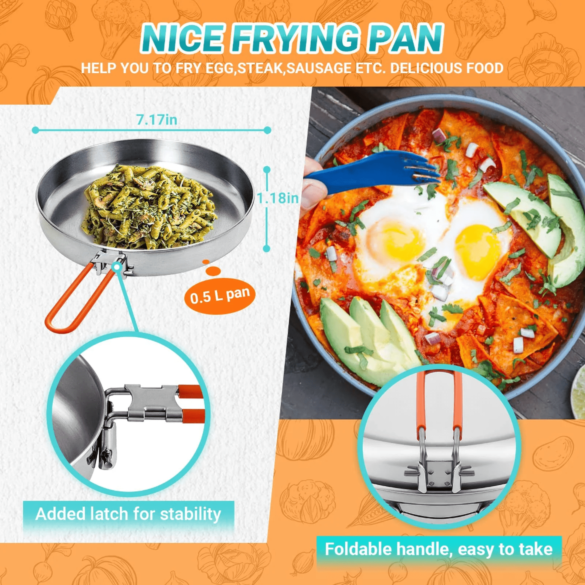 KingCamp ADVENTURER Stainless Steel 3P Cookware Set