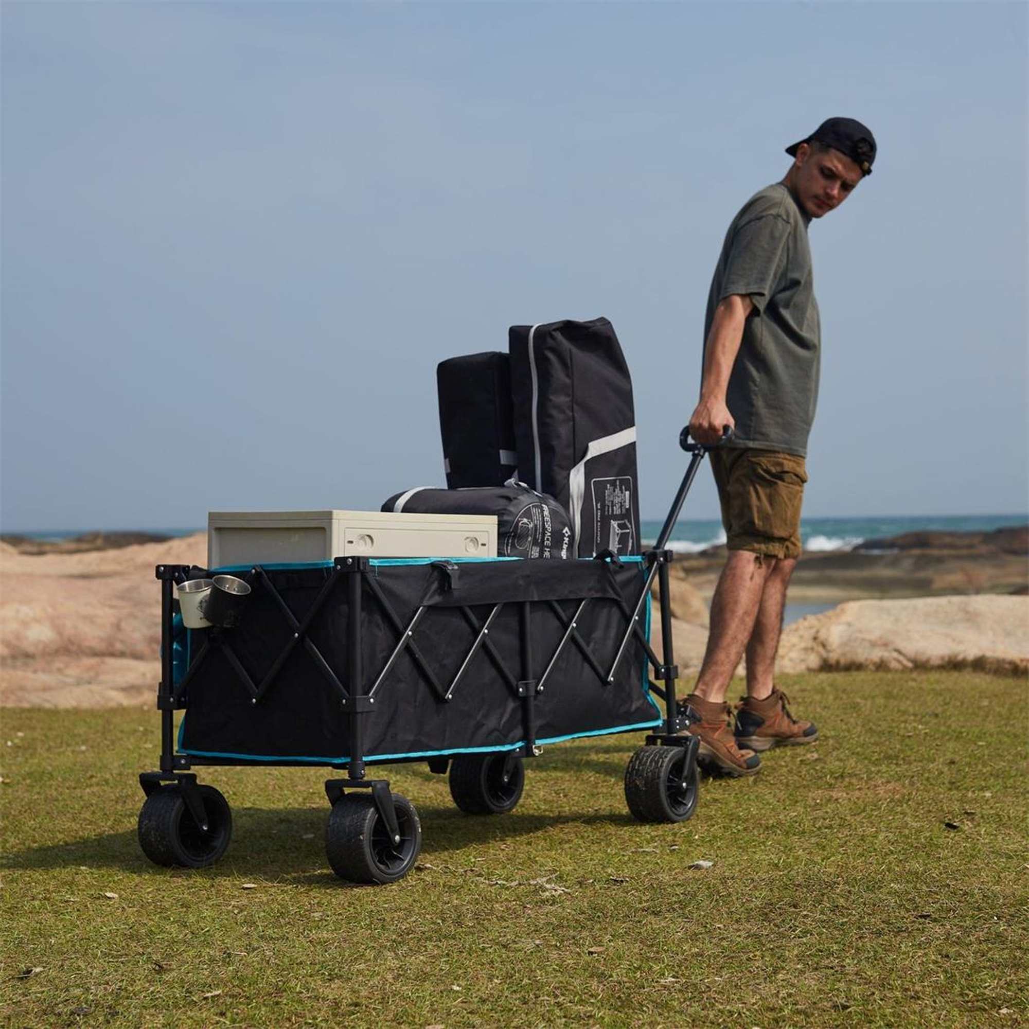 Fundango Heavy Duty Folding Beach Wagon
