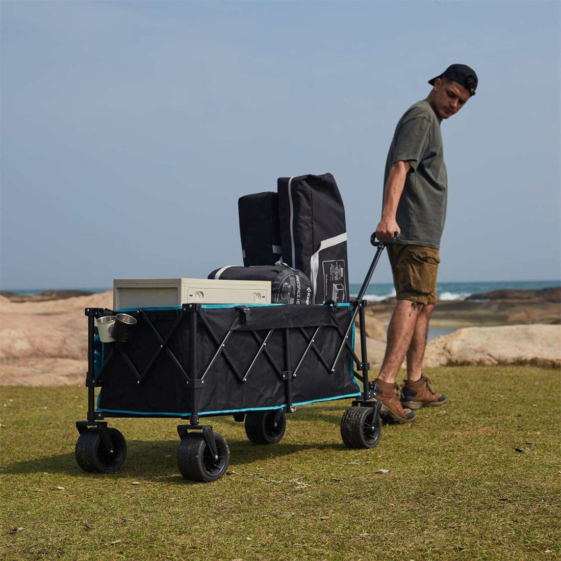 Fundango Heavy Duty Folding Beach Wagon