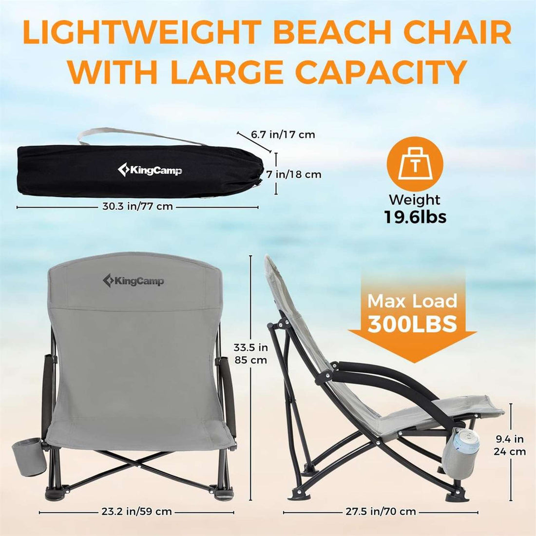 Kingcamp Folding Beach Chair Twin Pack
