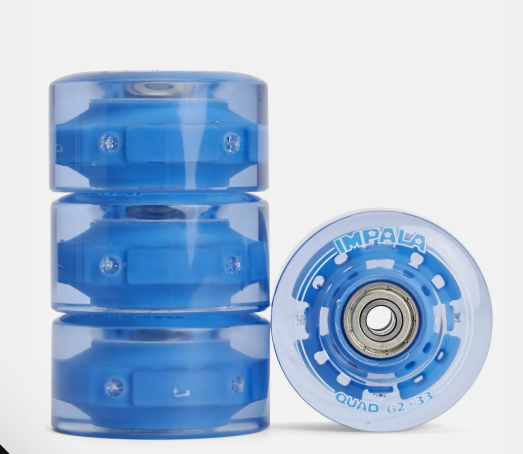 Impala Quad LIGHT UP Wheels 4PK - Blue