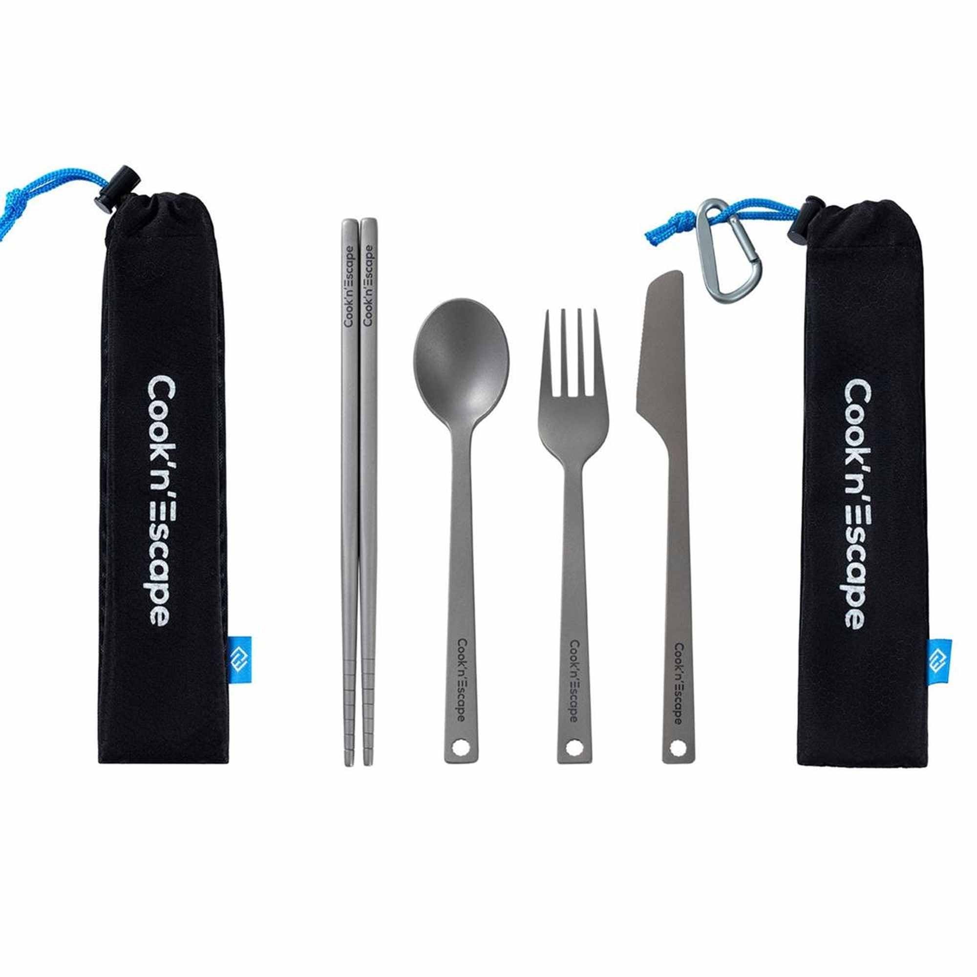 Cook'n'Escape 4-Piece Titanium Durable Cutlery Set