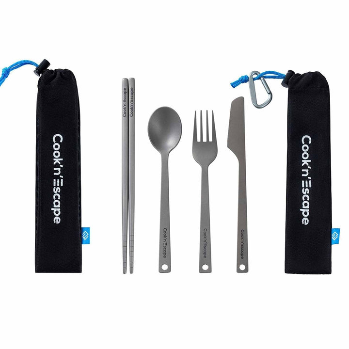 Cook'n'Escape 4-Piece Titanium Durable Cutlery Set