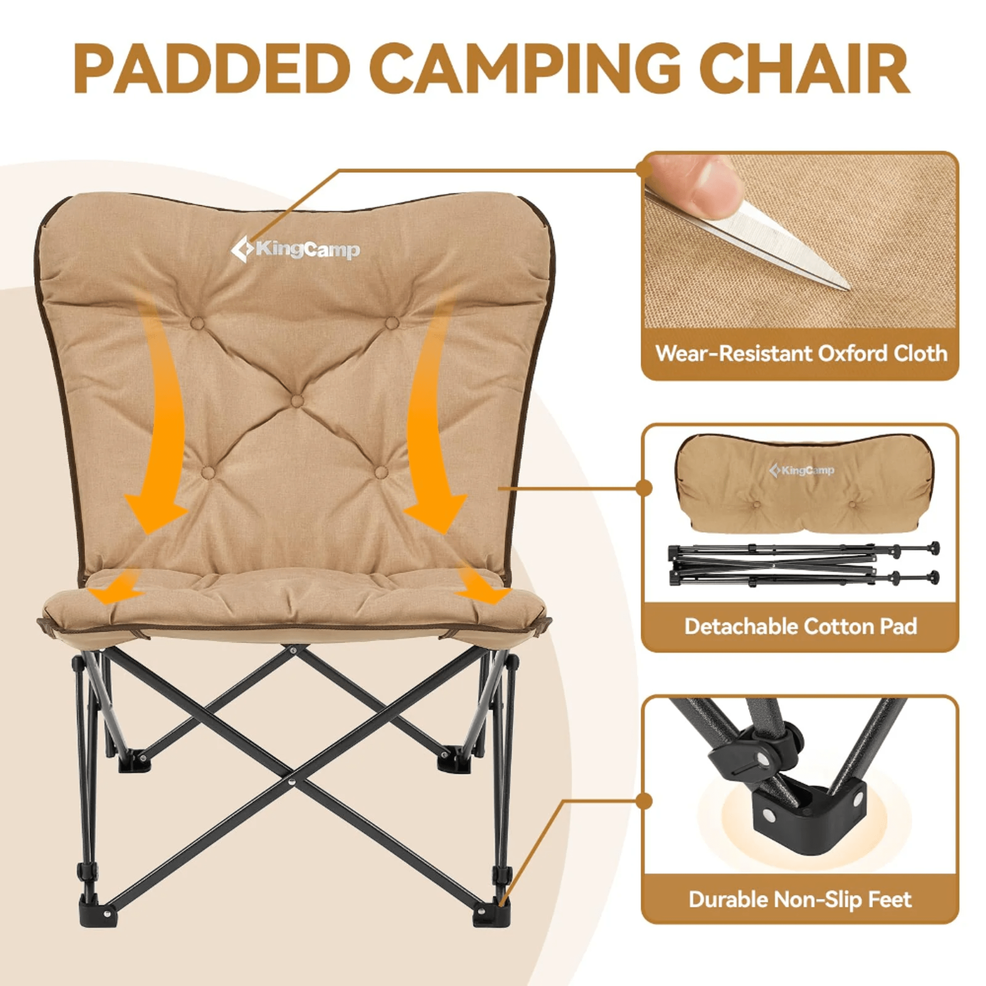 KingCamp LEMON Padded Butterfly Folding chair