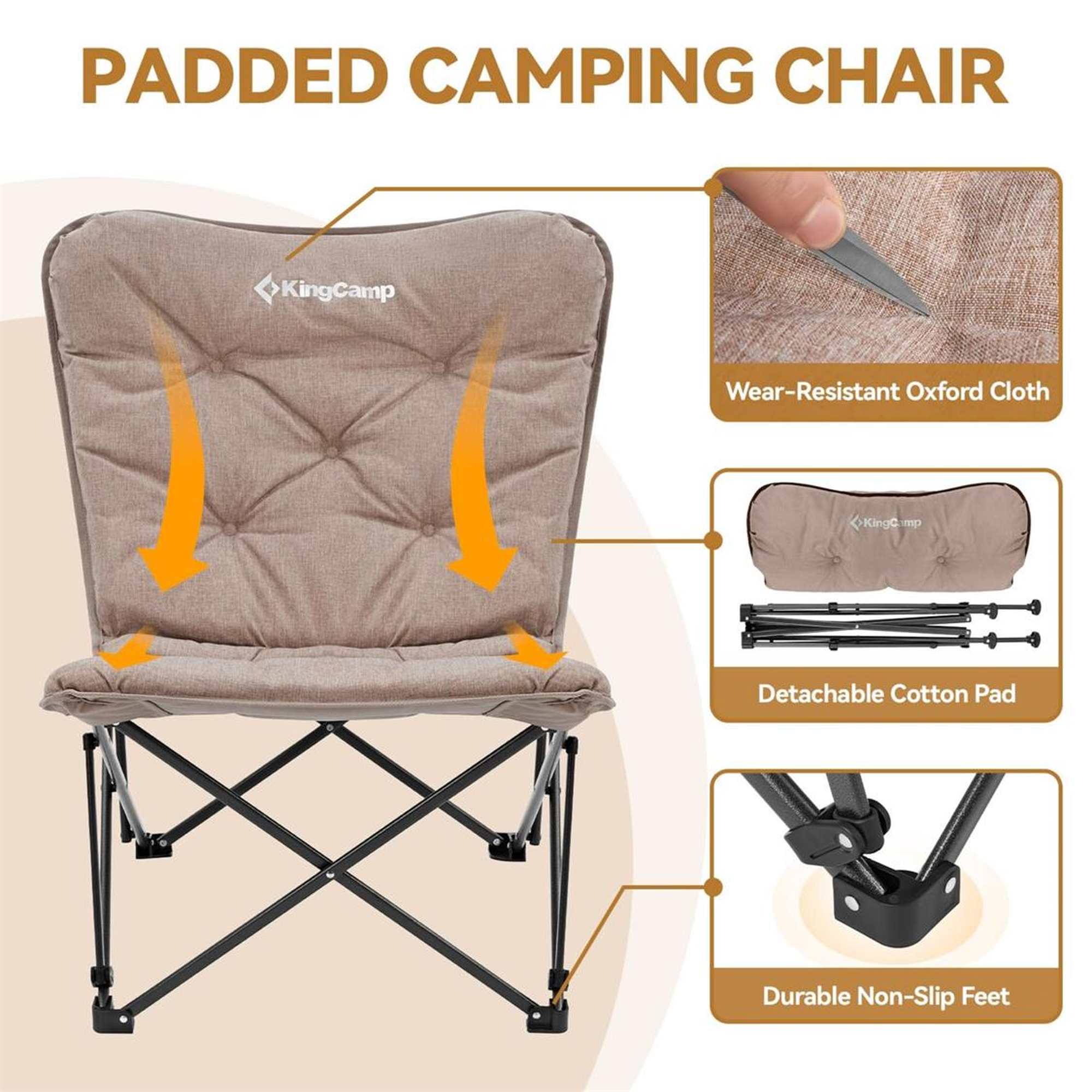 KingCamp LEMON Padded Butterfly Folding chair