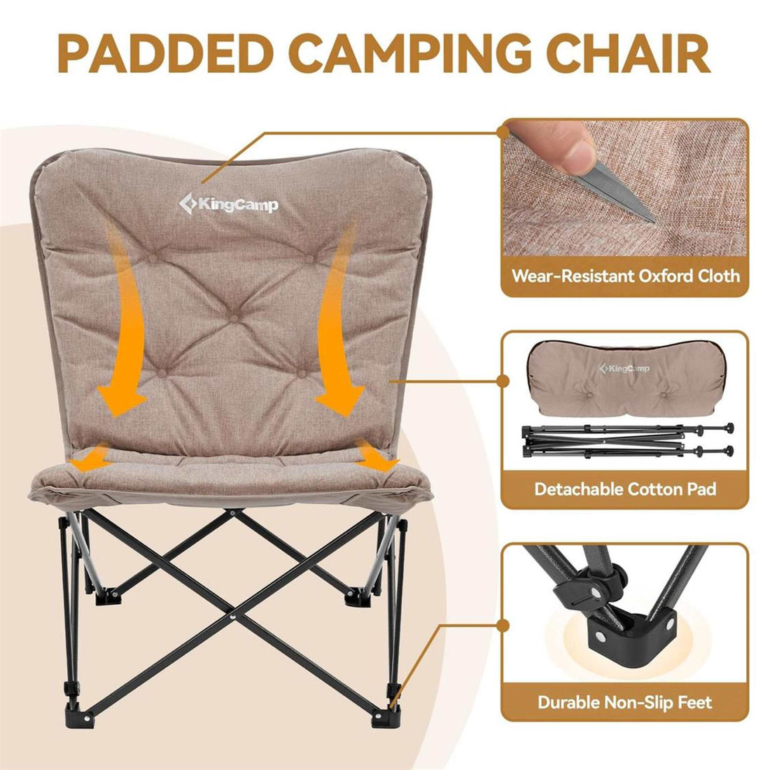 KingCamp LEMON Padded Butterfly Folding chair
