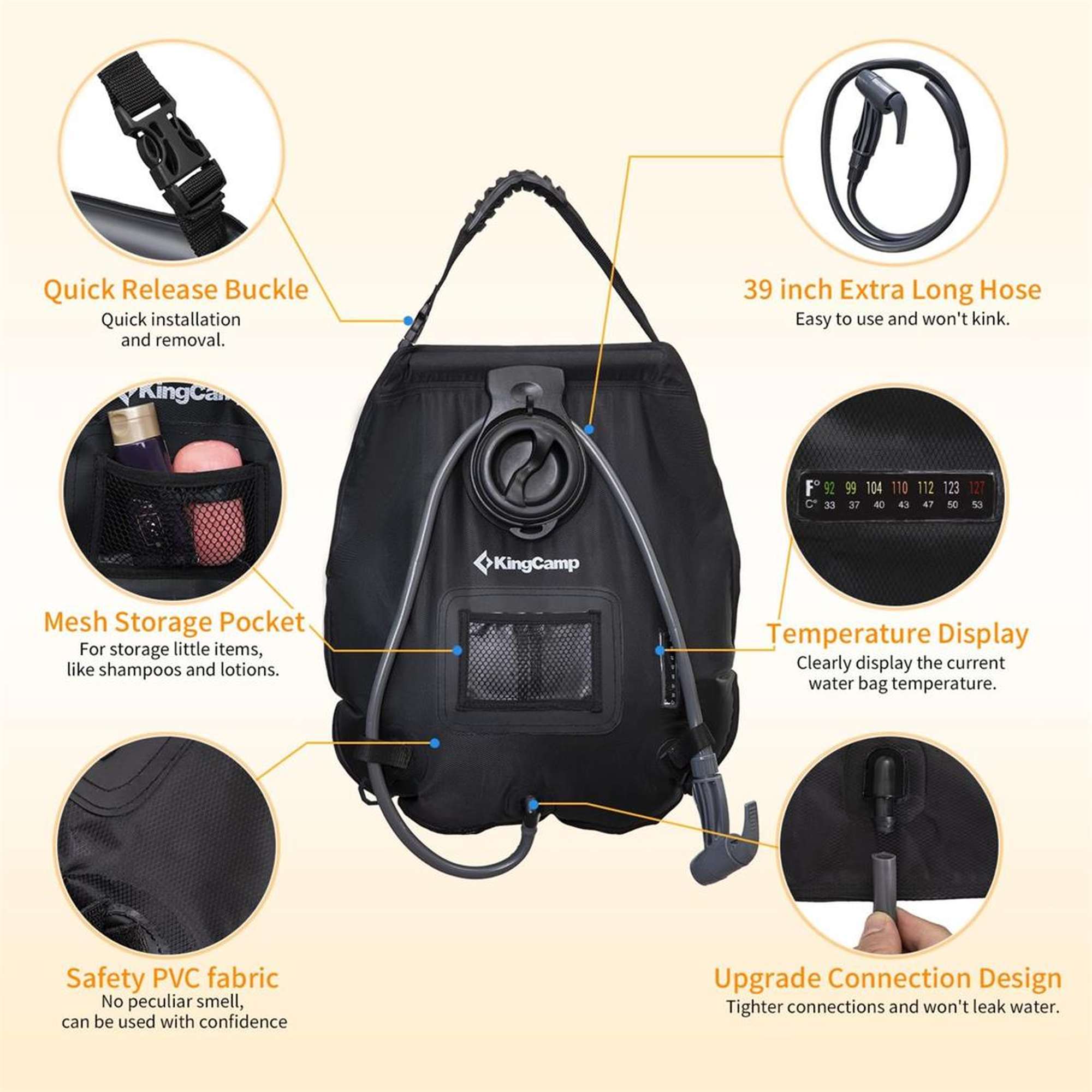 KingCamp Single Privacy Shelter with Shower Bag