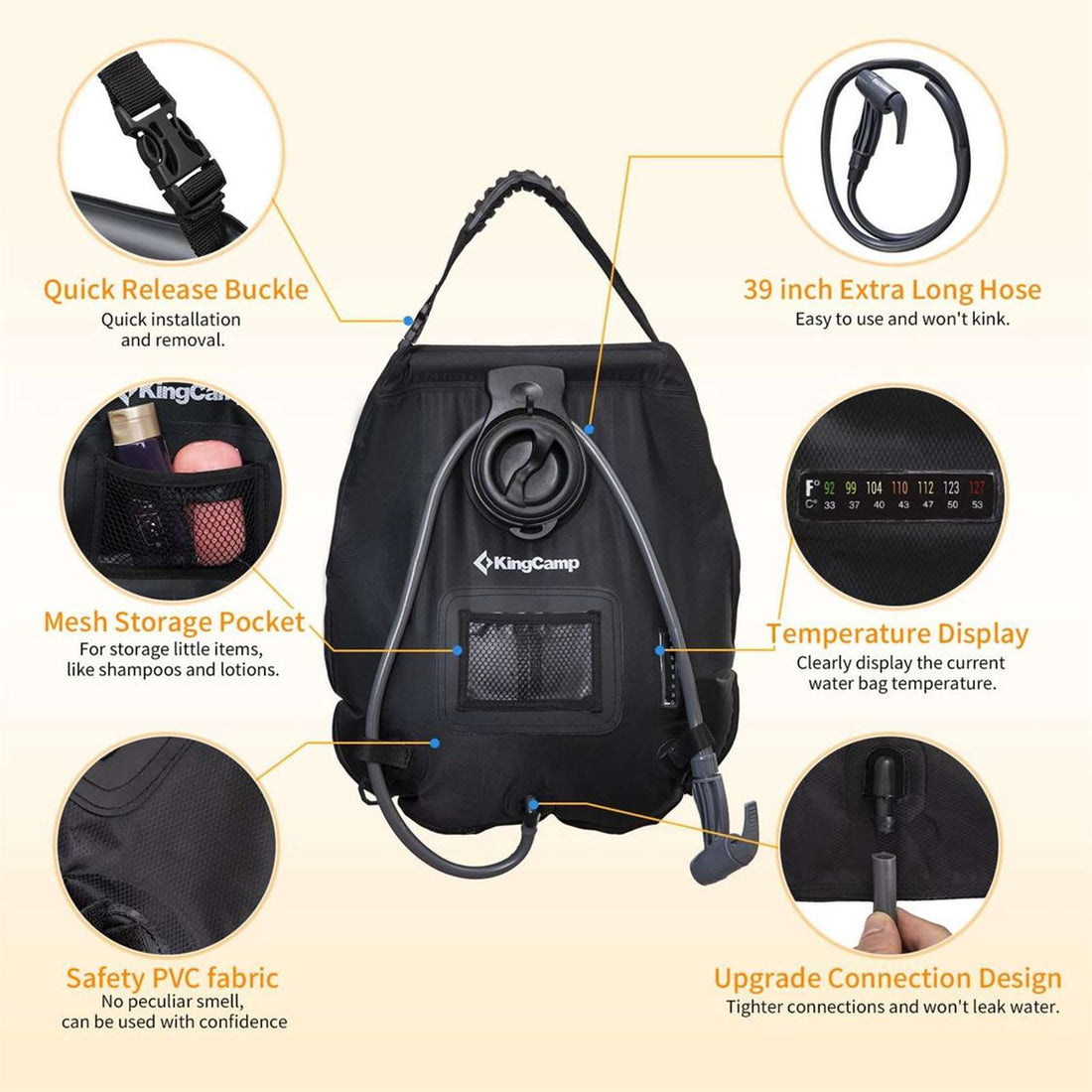 KingCamp Single Privacy Shelter with Shower Bag