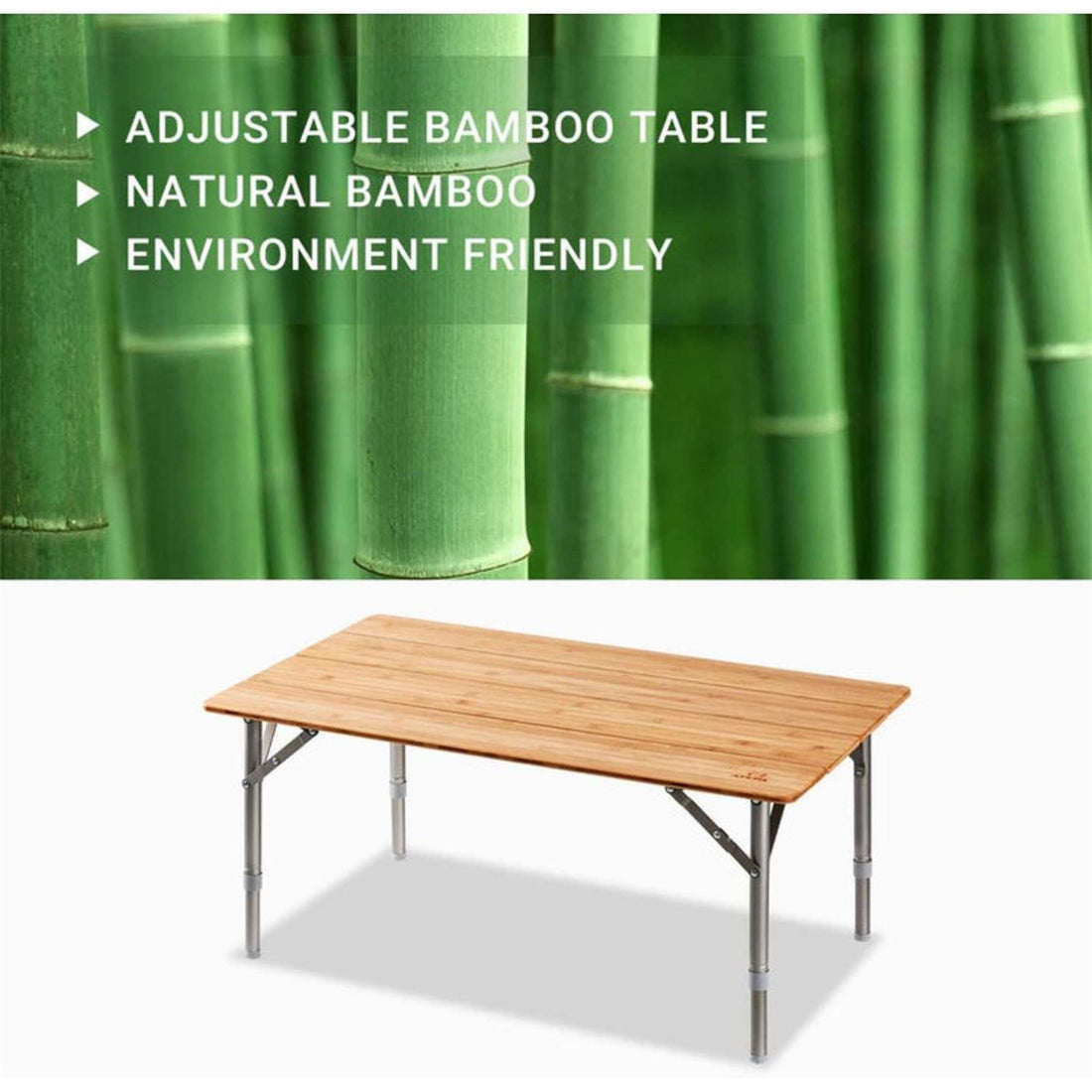 ATEPA Bamboo Folding Camping Table