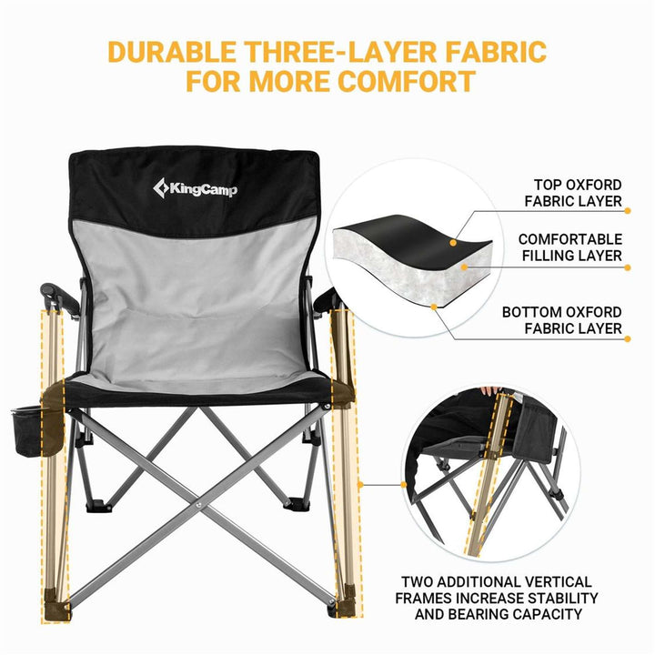 KingCamp Padded Outdoor Camping Lounge Chair