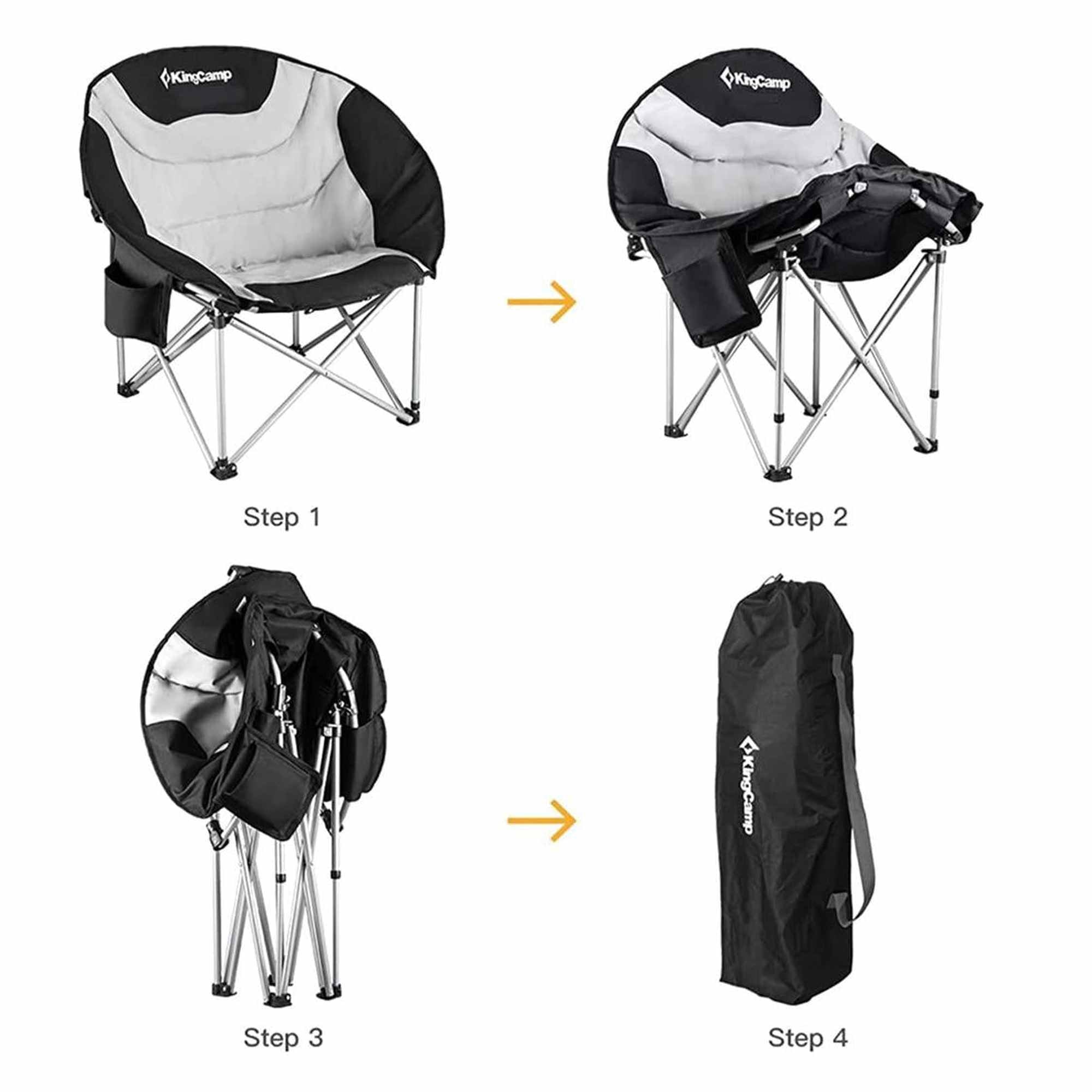 KingCamp Cherry Padded Moon Chair - Twin Pack