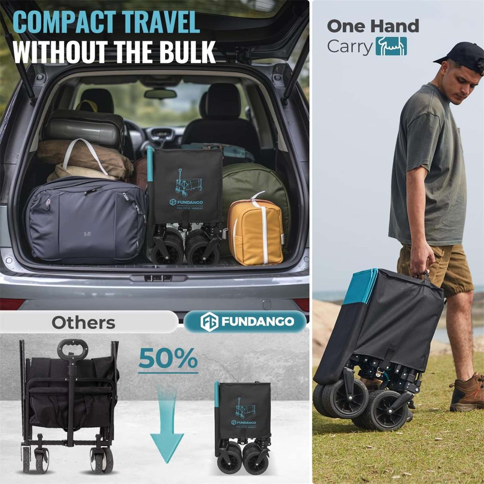 Fundango Heavy Duty Folding Beach Wagon
