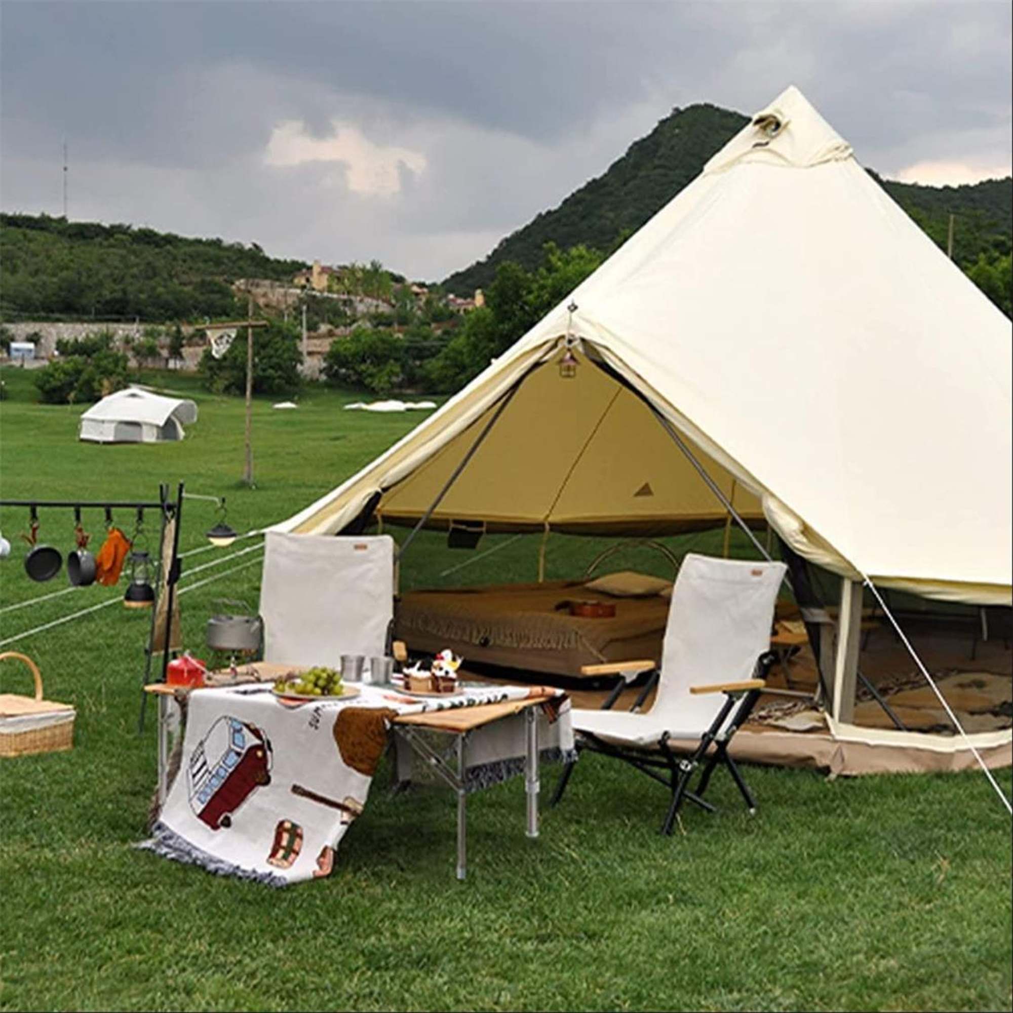 ATEPA Bamboo Folding Camping Table
