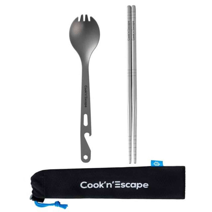 Cook'n'Escape Titanium Spork and chopsticks