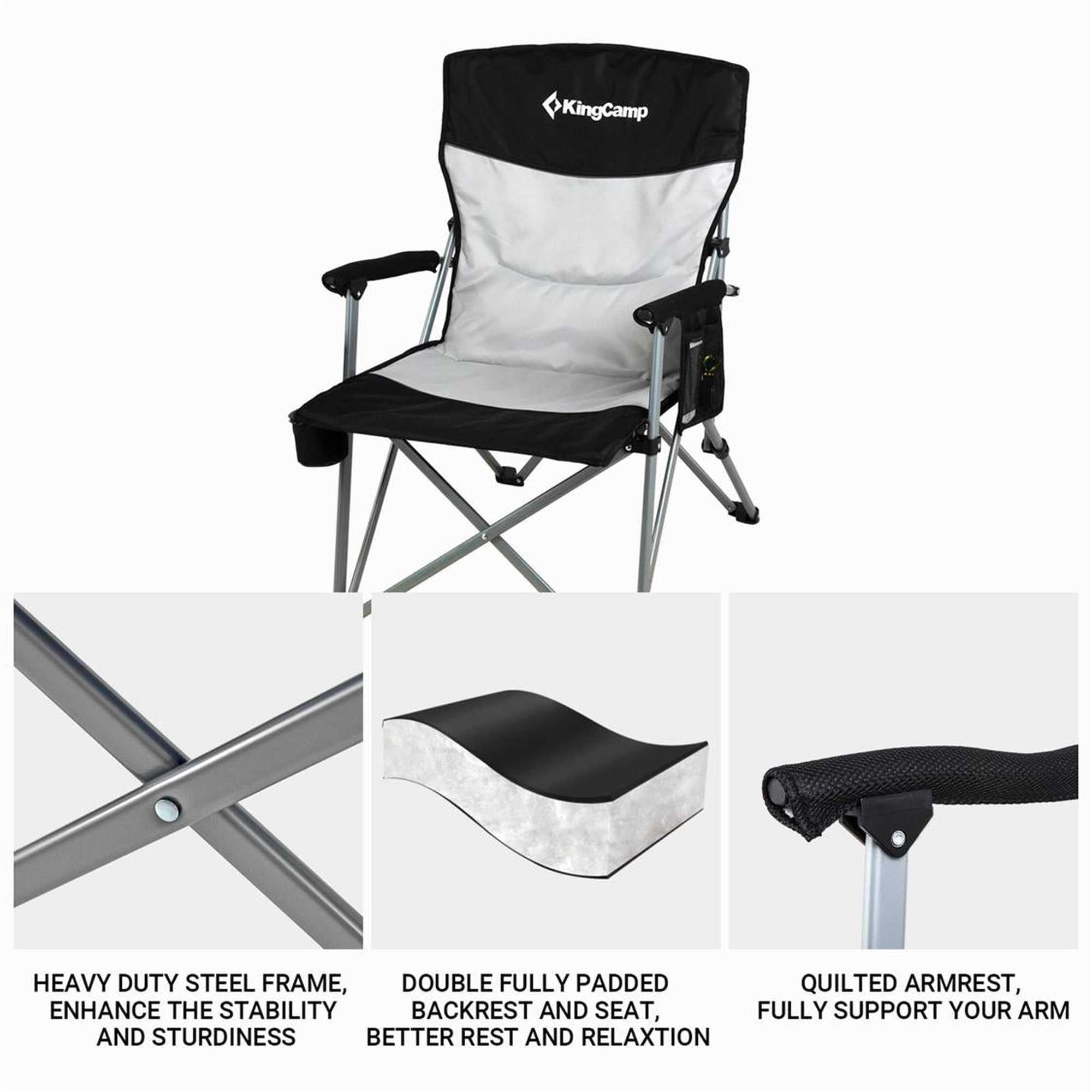 KingCamp Padded Outdoor Camping Lounge Chair
