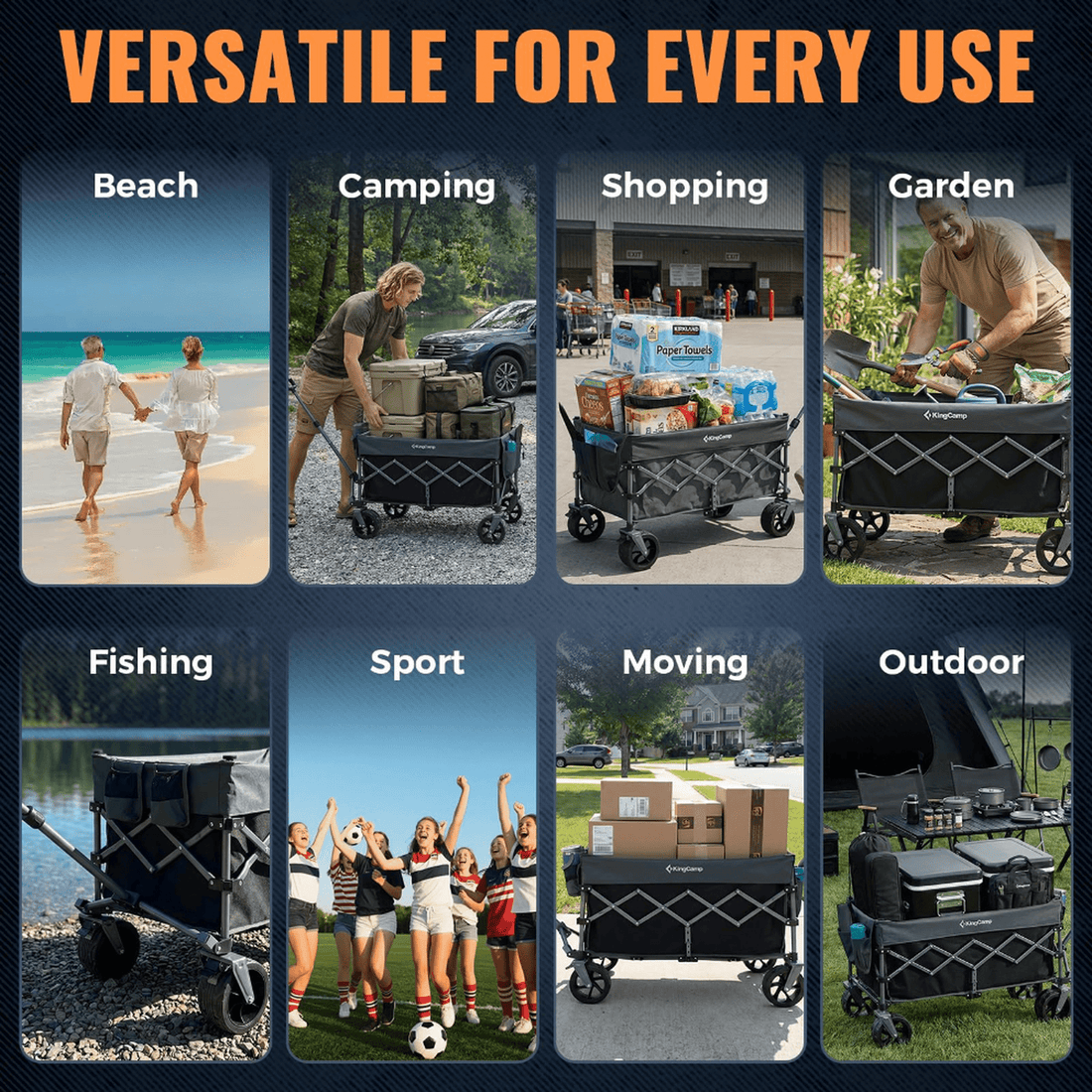 KingCamp Heavy Duty Folding Wagon