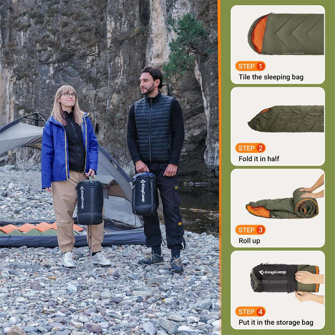 KingCamp HURON 250 Hooded Sleeping Bag