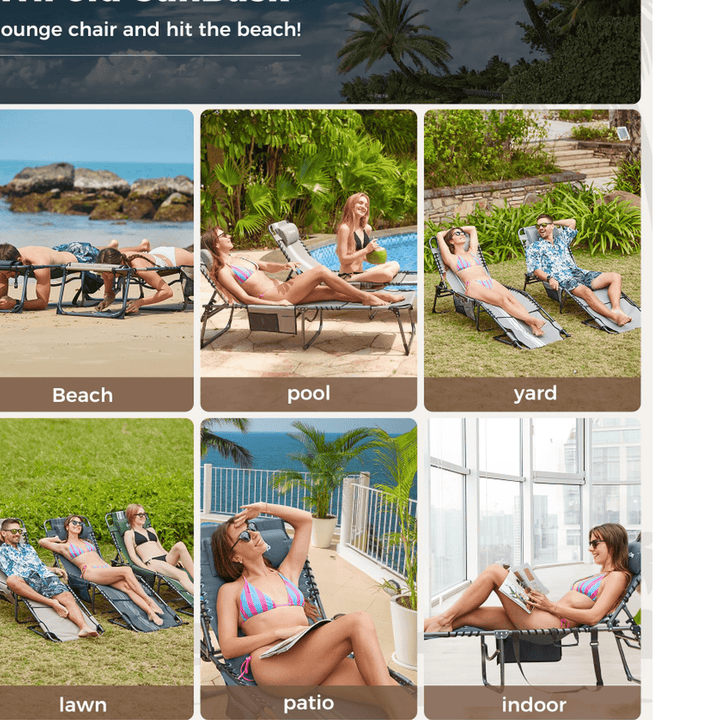 KingCamp MAGNOLIA Folding Sun Lounger Plus