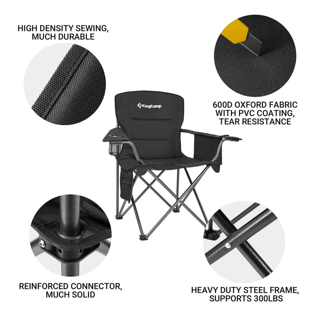 Kingcamp Juniper Plus Chair Black