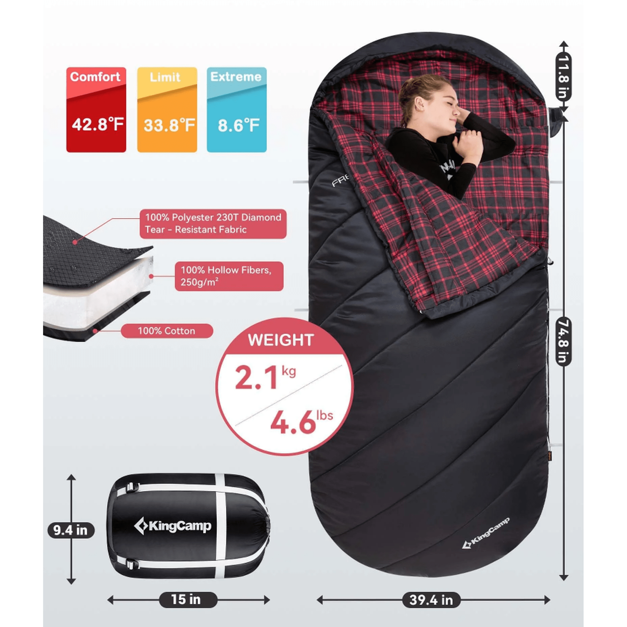 KingCamp FREESPACE Series Sleeping Bag